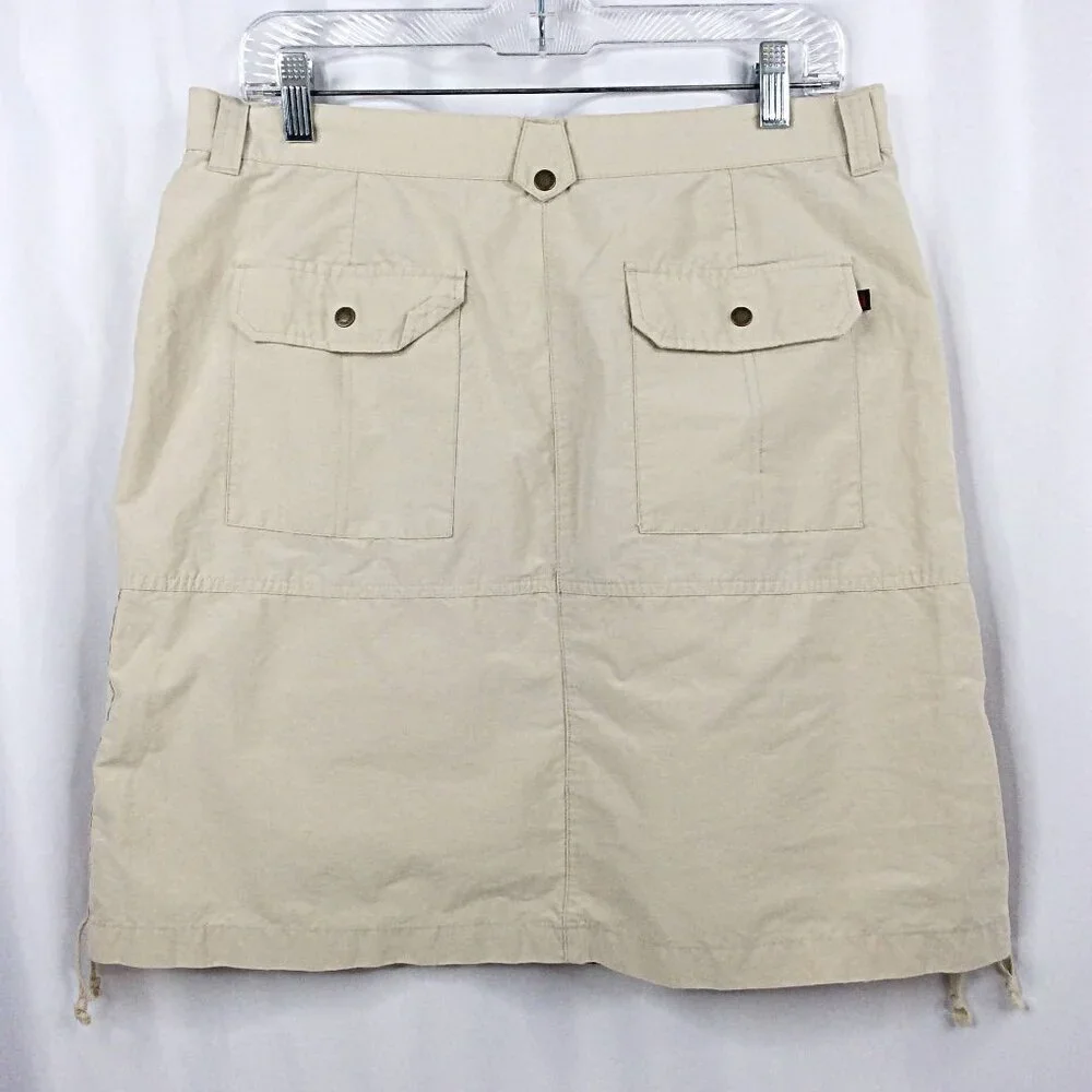 Woolrich Skirt Womens Size 12 Beige A-Line Lightweight Adjustable‎ Hem Outdoor